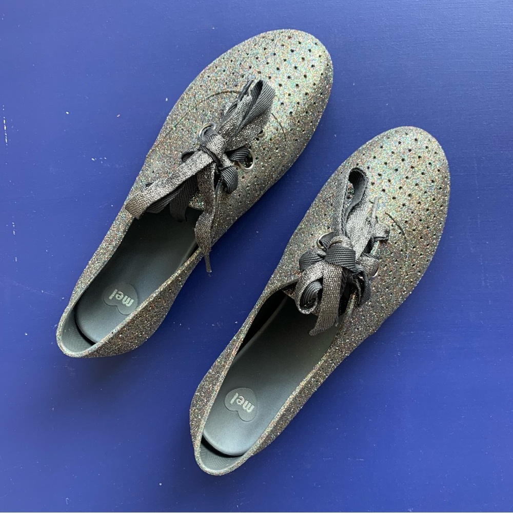 Sparkly Grey Melissa Jelly Oxford Running Shoes
